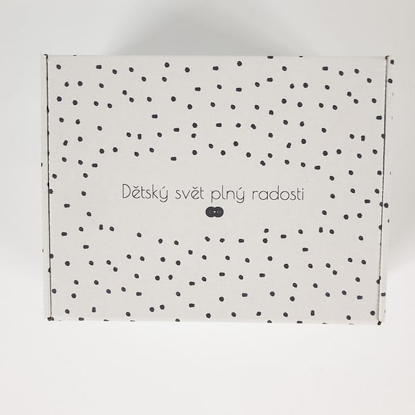 černobílá krabička Dots