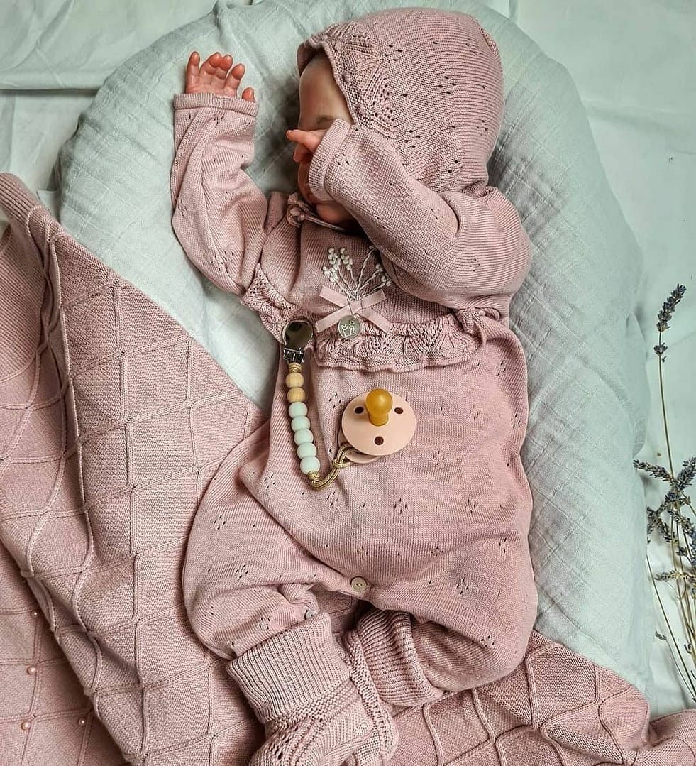 baby jumpsuit - dětský set s výšivkou pro holčičku